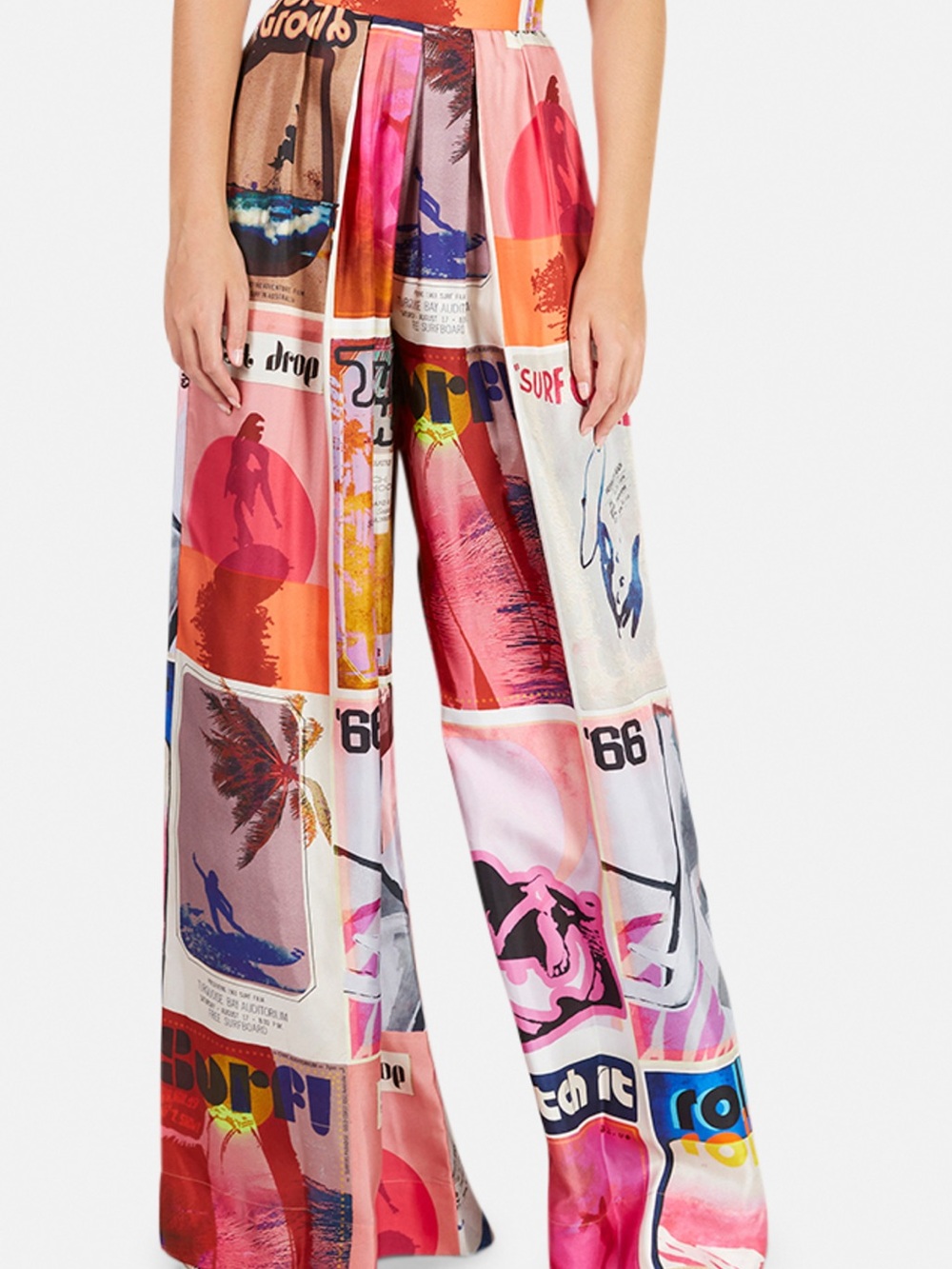 Zimmermann Multicolor Graphic Wide-Leg Pants